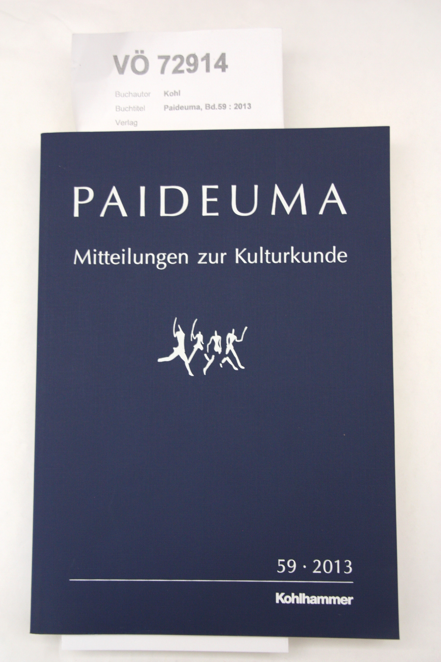 Paideuma, Bd.59 : 2013 - Kohl, Karl-Heinz